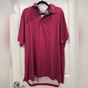 adidas Maroon Polo with Blue Accents